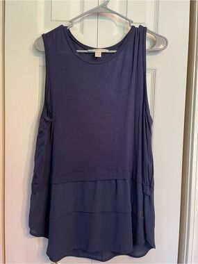 Michael Kors Navy Crewneck Knit Top